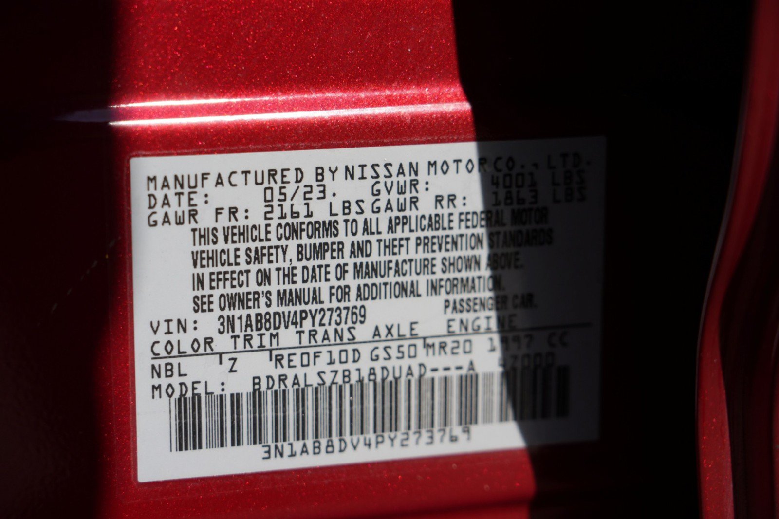 Used 2023 Nissan Sentra SR w/ SR Premium Package FWD image 42