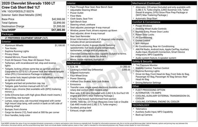 Used 2020 Chevrolet Silverado 1500 LT AWD/4WD image 34
