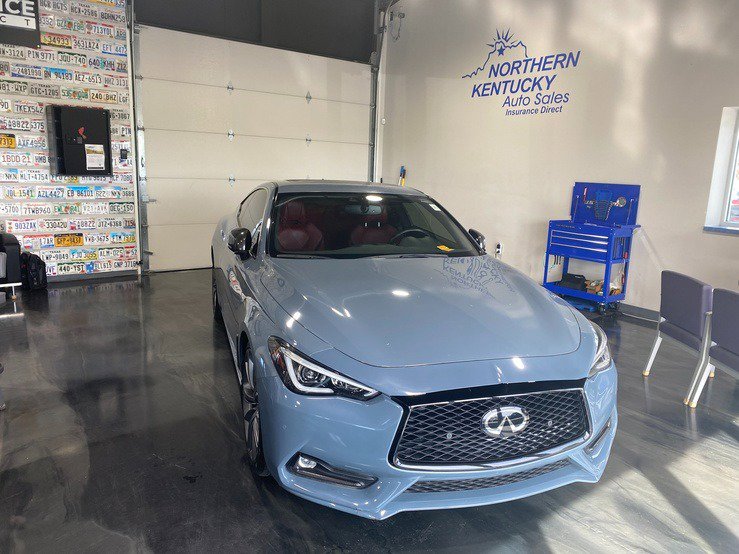 Used 2021 INFINITI Q60 Red Sport 400 w/ Carbon Fiber Package RWD image 1