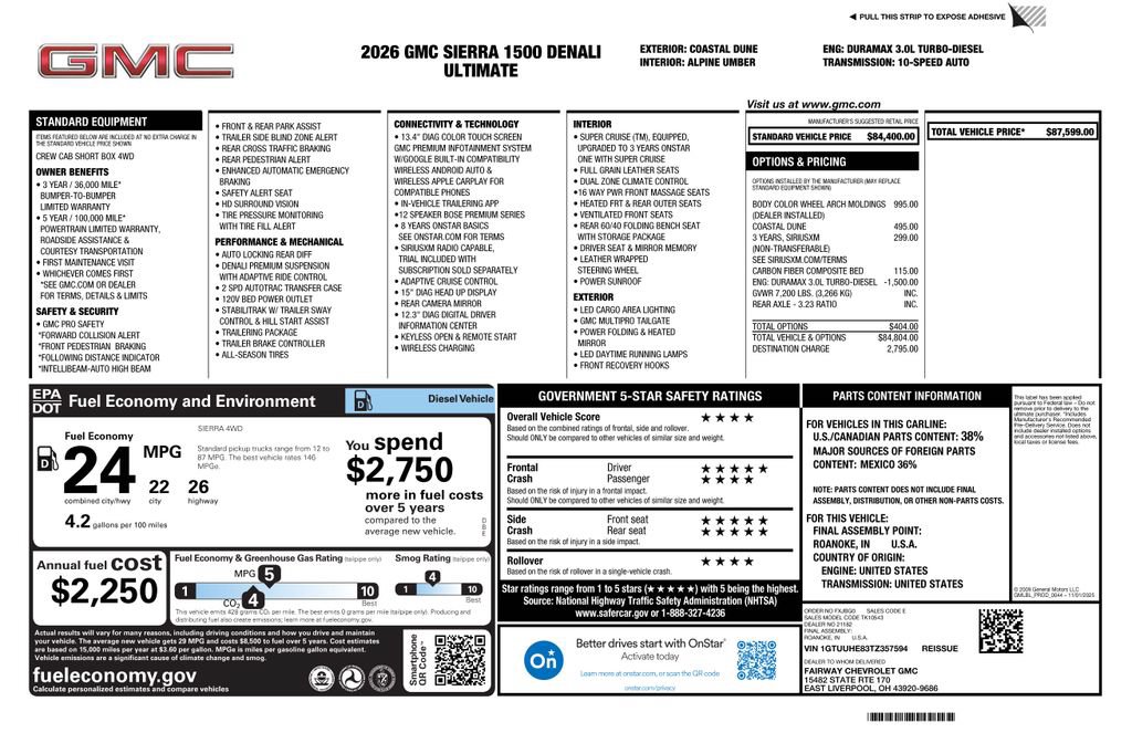New 2026 GMC Sierra 1500 Pro w/ Pro Value Package AWD/4WD image 4