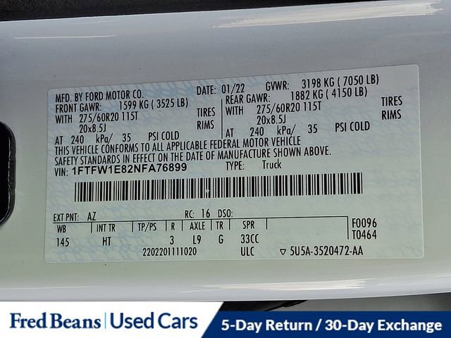 Certified 2022 Ford F150 Lariat w/ Max Trailer Tow Package image 30