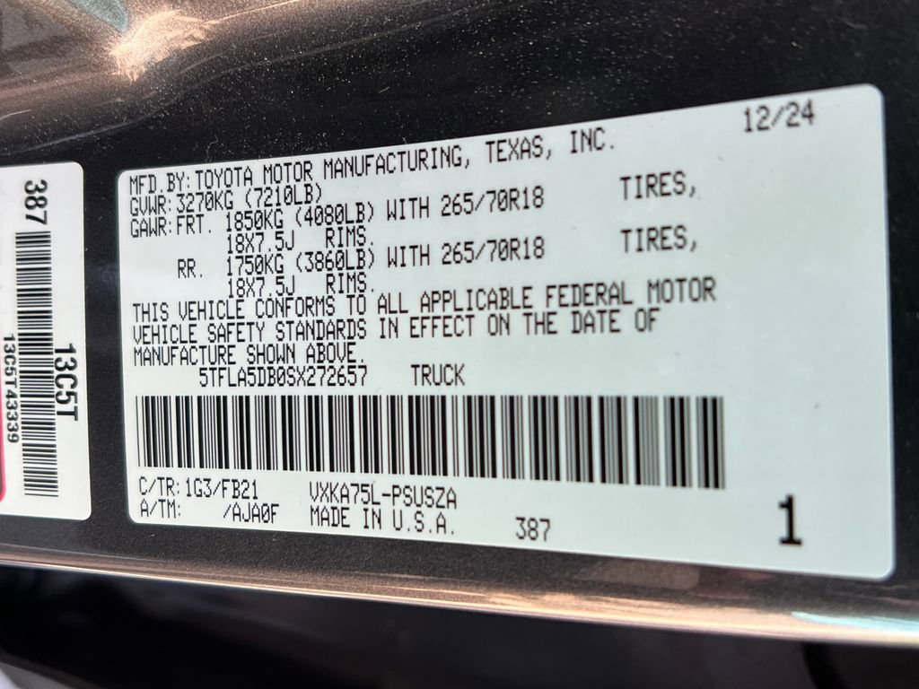 New 2025 Toyota Tundra SR5 w/ SR5 Convenience Package image 26