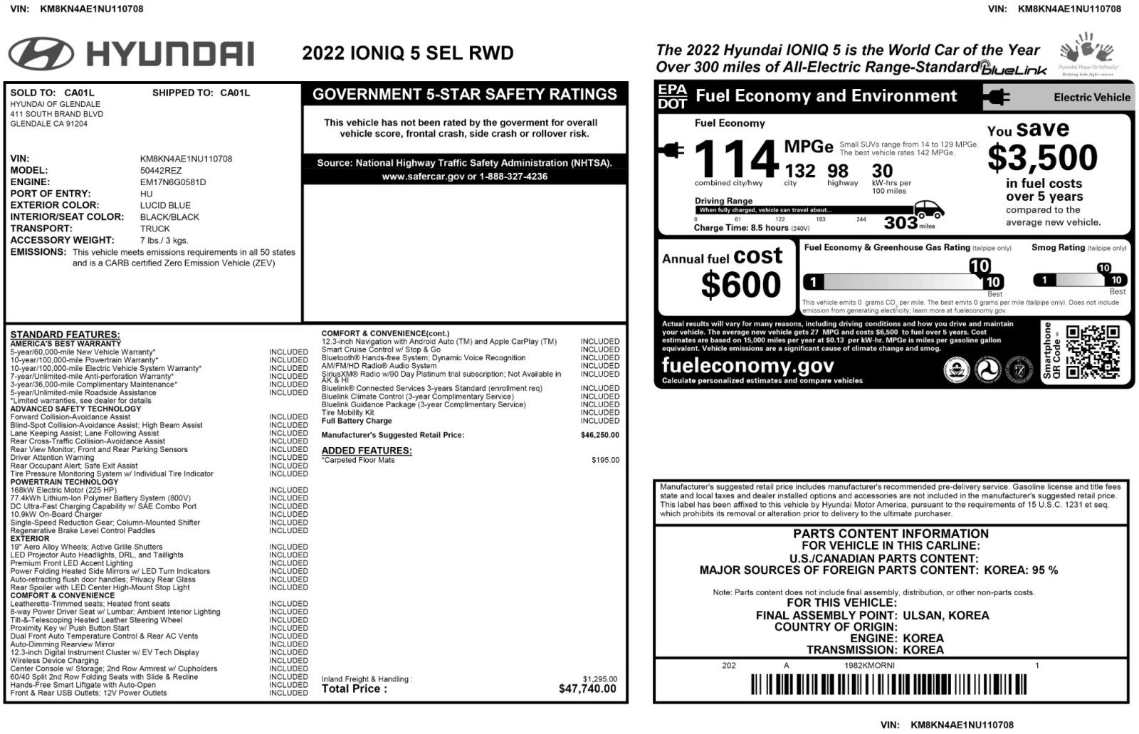 Used 2022 Hyundai Ioniq 5 SEL image 48