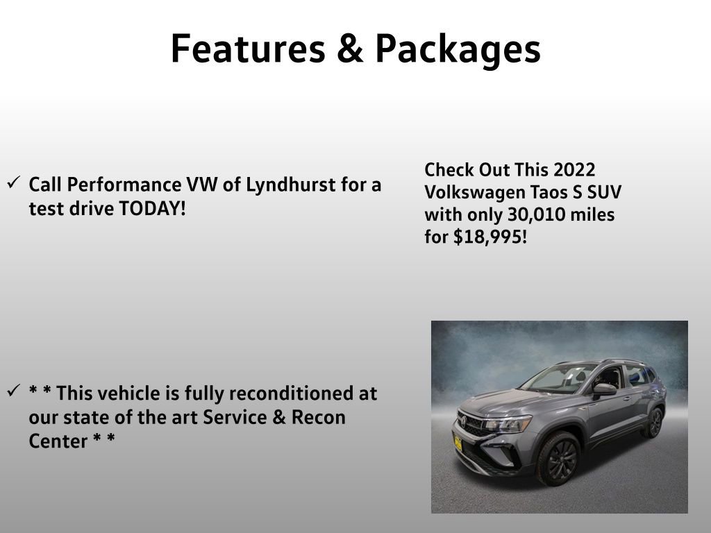 Used 2022 Volkswagen Taos S w/ IQ Drive S Package image 4