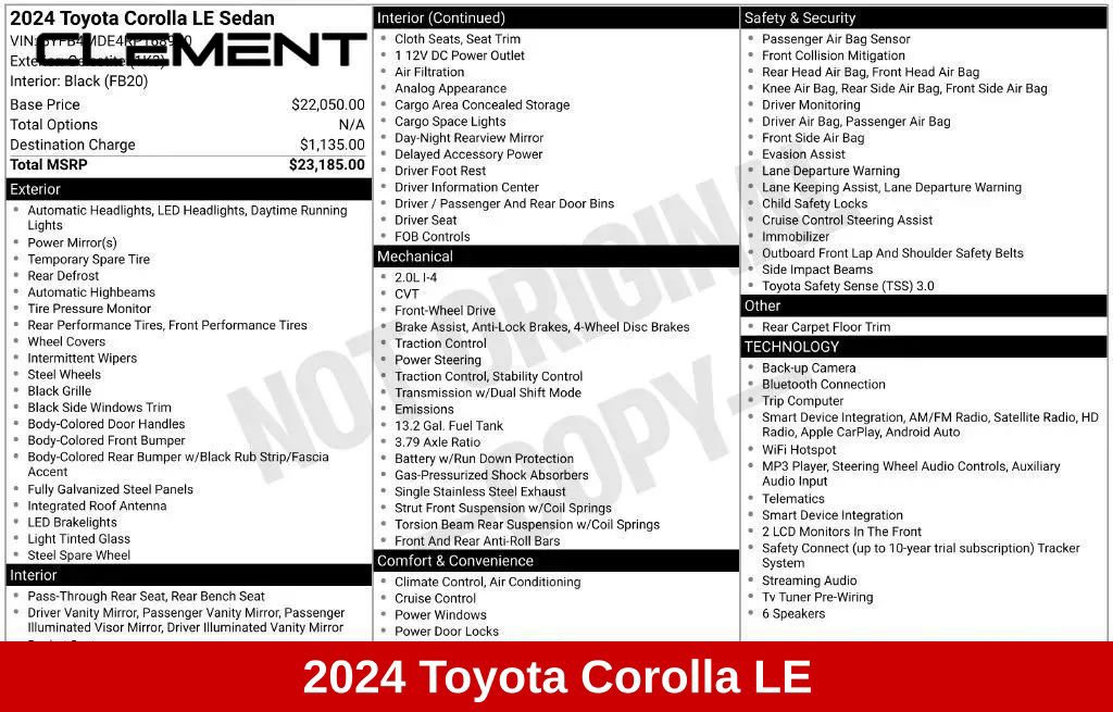Used 2024 Toyota Corolla LE FWD image 4