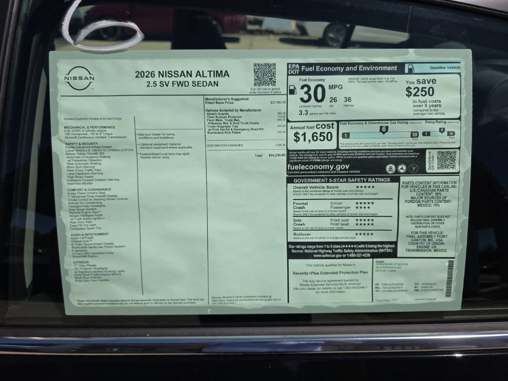 New 2026 Nissan Altima 2.5 SV FWD image 11