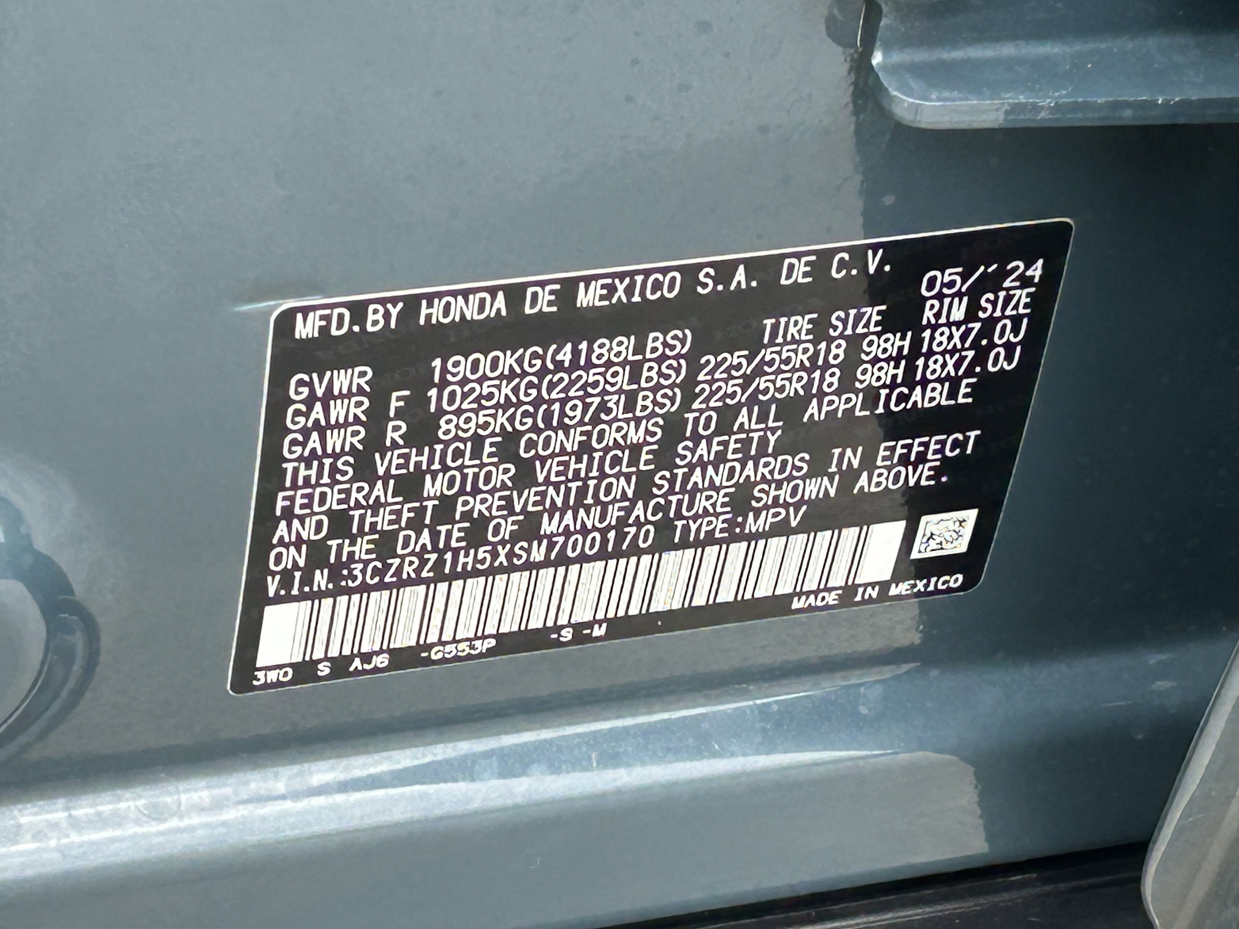 Certified 2025 Honda HR-V Sport image 29