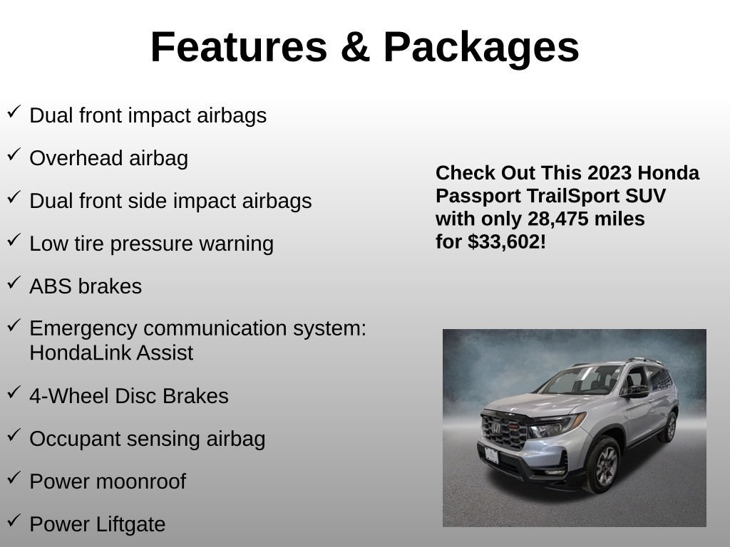 Certified 2023 Honda Passport TrailSport image 16
