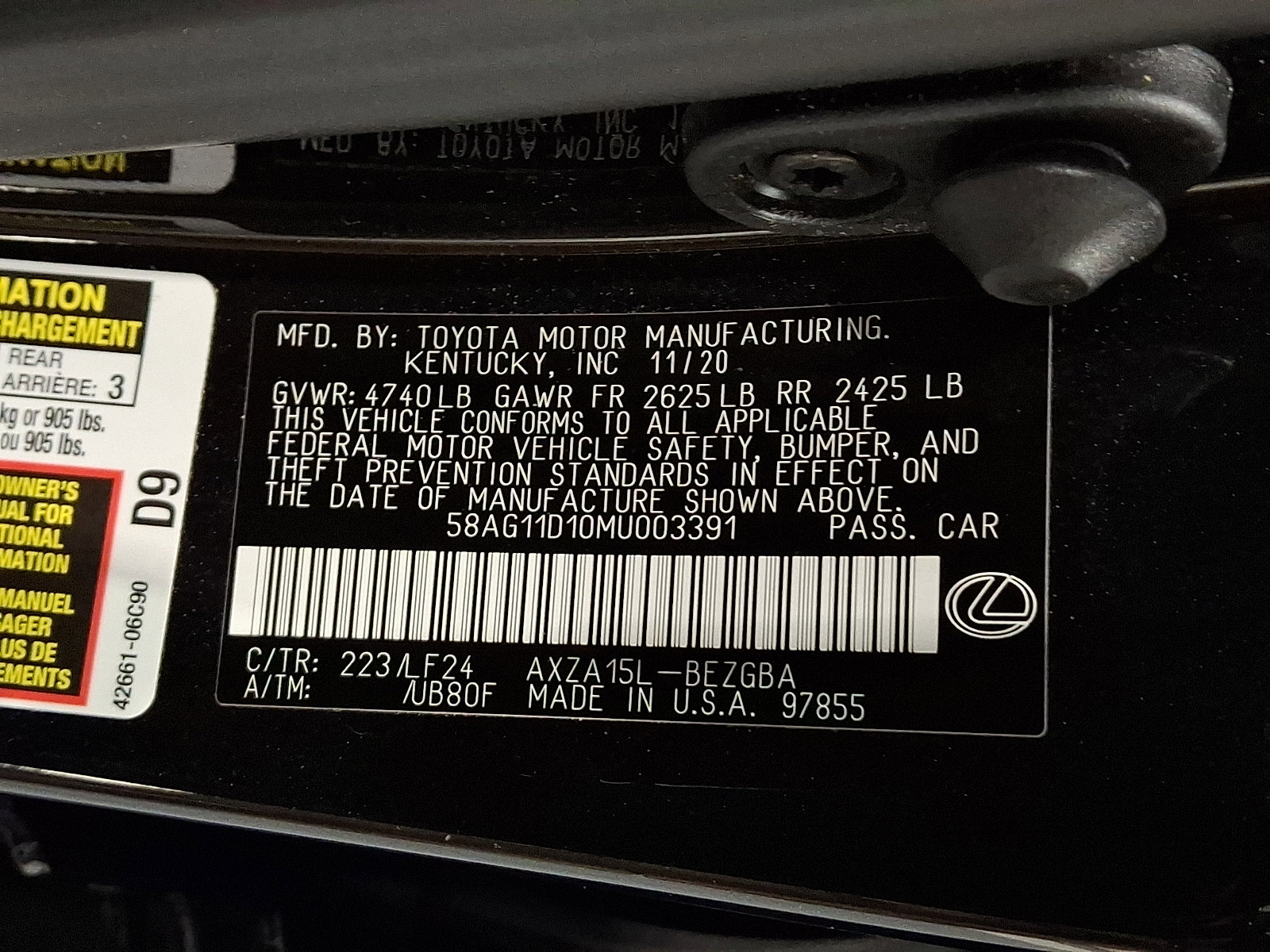 Used 2021 Lexus ES 250 F Sport image 14