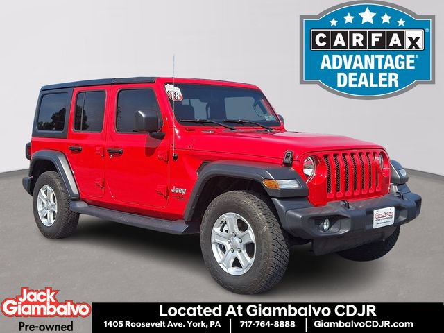 Used 2018 Jeep Wrangler Unlimited Sport S AWD/4WD image 1