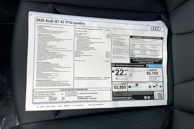 New 2026 Audi Q7 2.0T Premium image 13