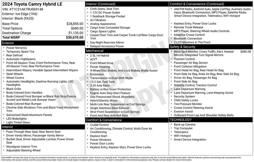 Used 2024 Toyota Camry LE image 5