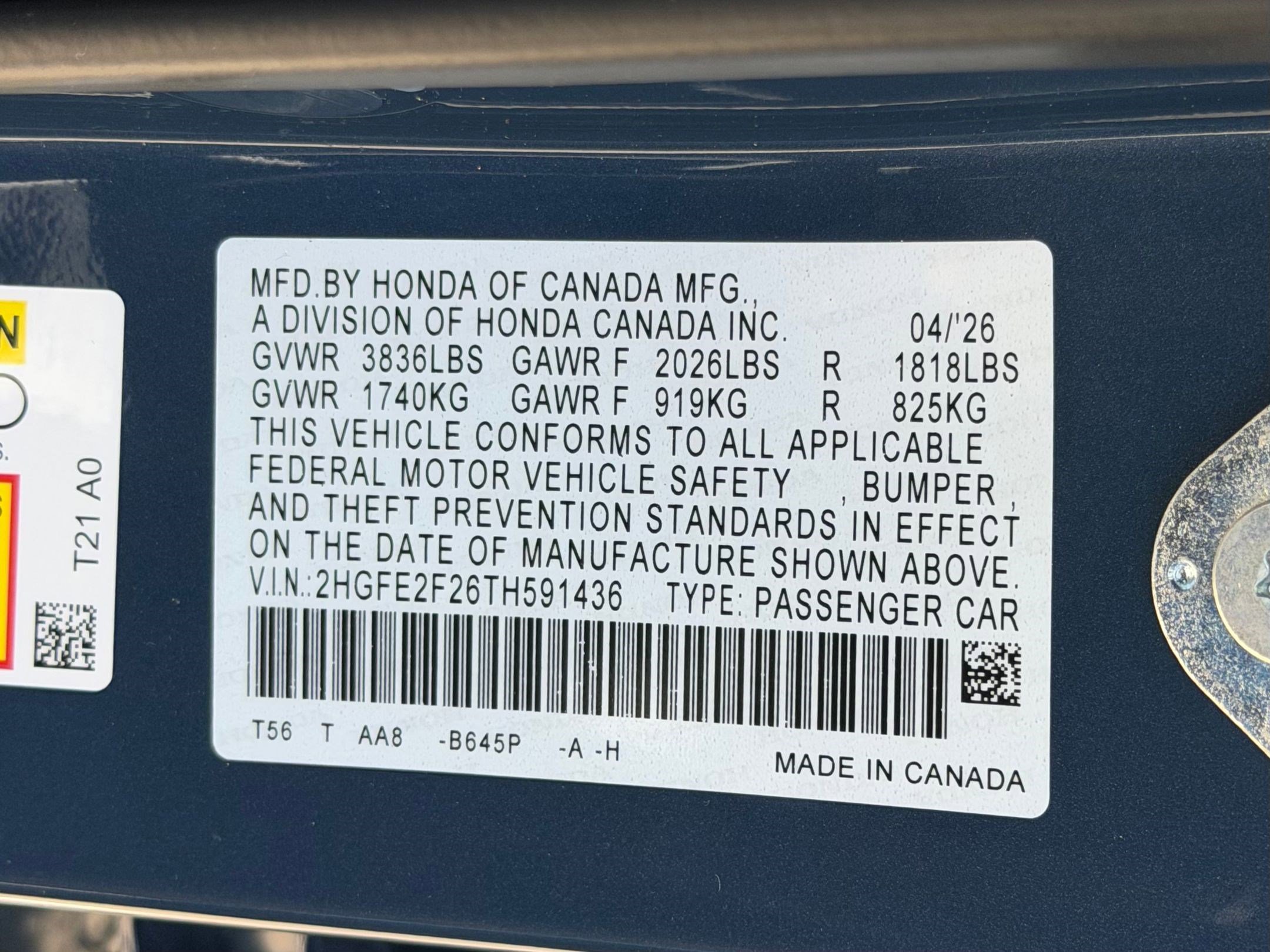 New 2026 Honda Civic LX image 19