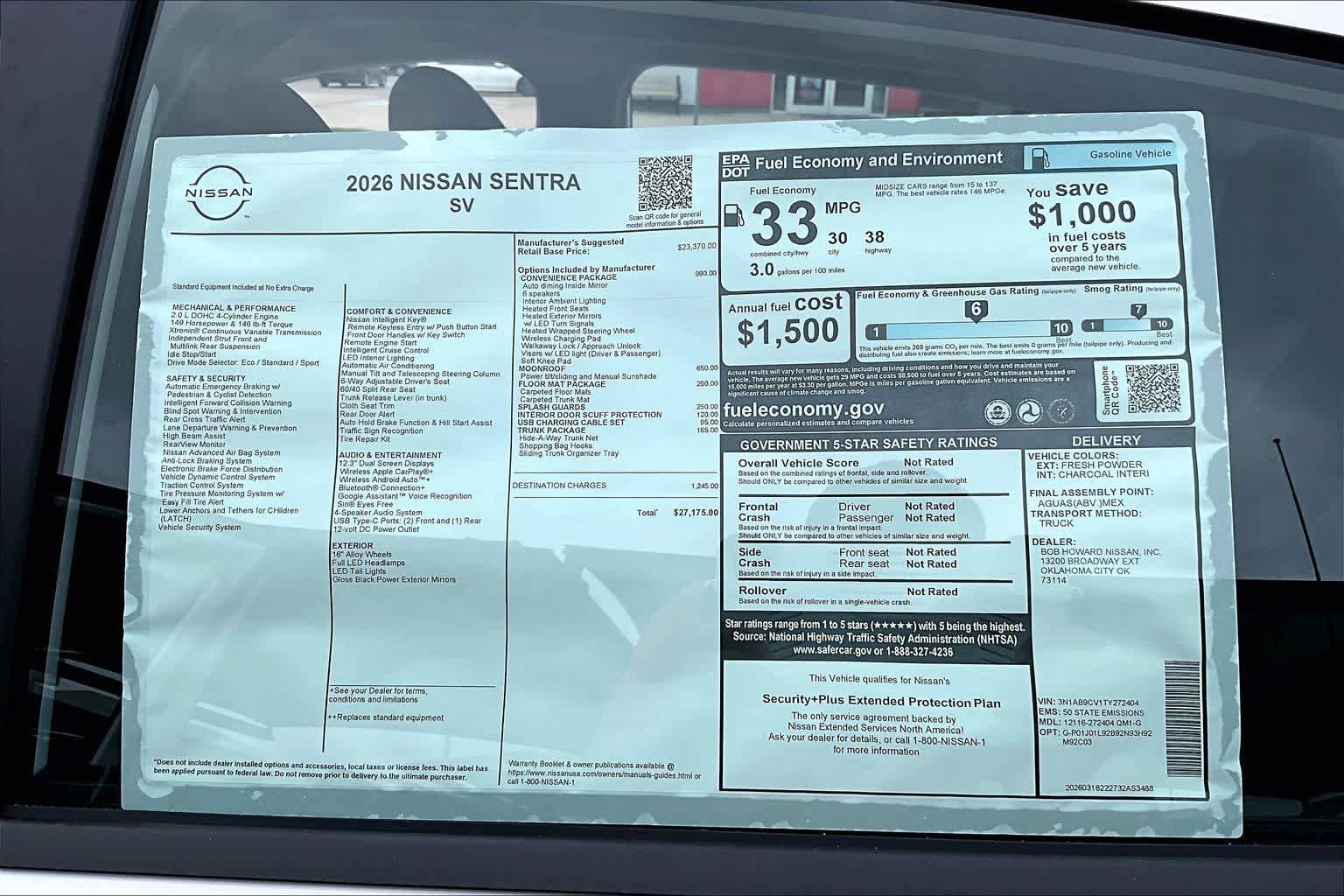 New 2026 Nissan Sentra SV FWD image 18