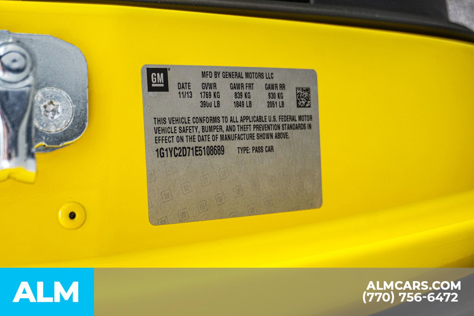 Used 2014 Chevrolet Corvette Stingray Coupe w/ 2LT Preferred Equipment Group image 53