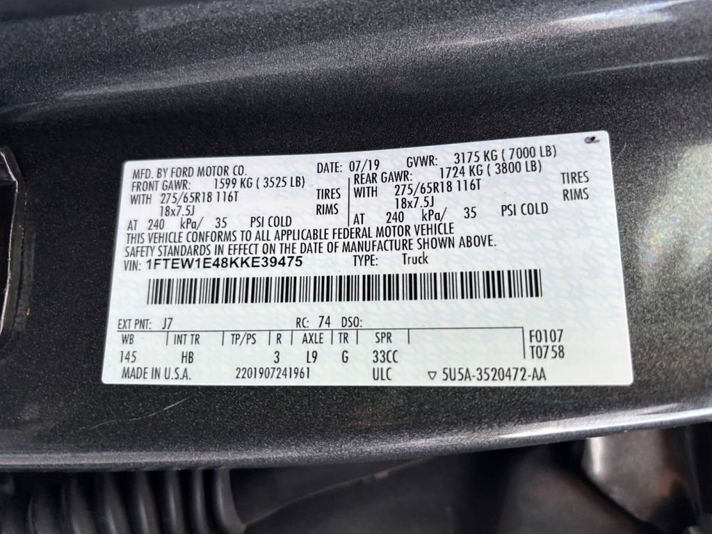 Used 2019 Ford F150 Lariat w/ Equipment Group 502A Luxury image 35