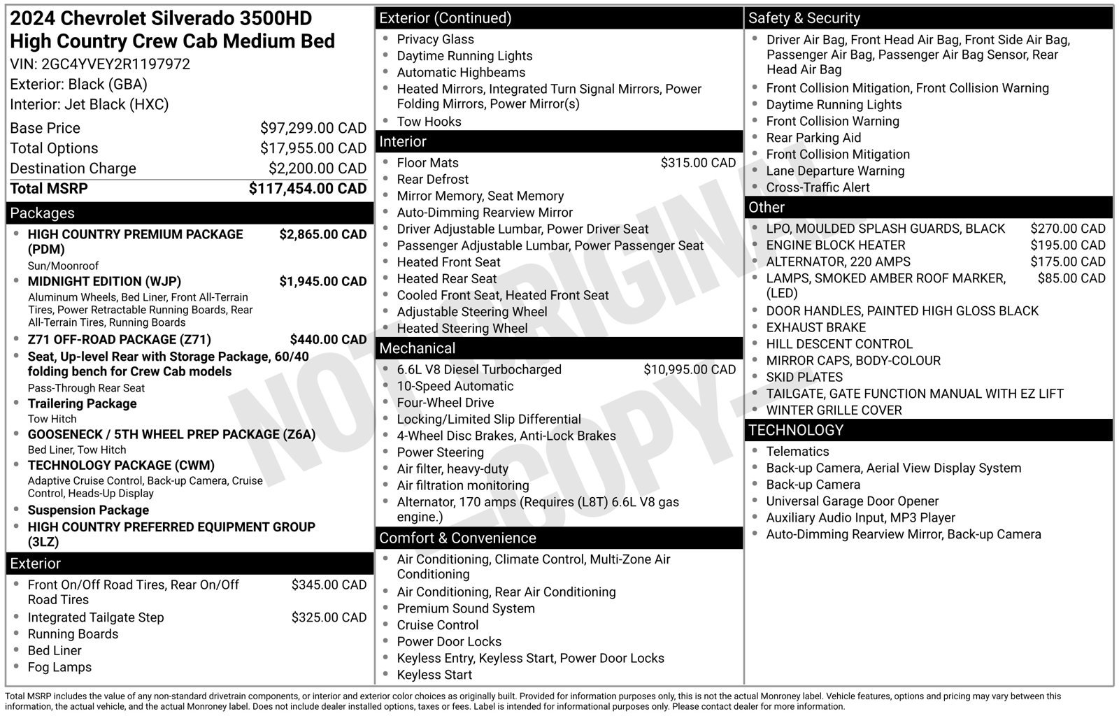 Certified 2024 Chevrolet Silverado 3500 High Country w/ High Country Premium Package AWD/4WD image 35