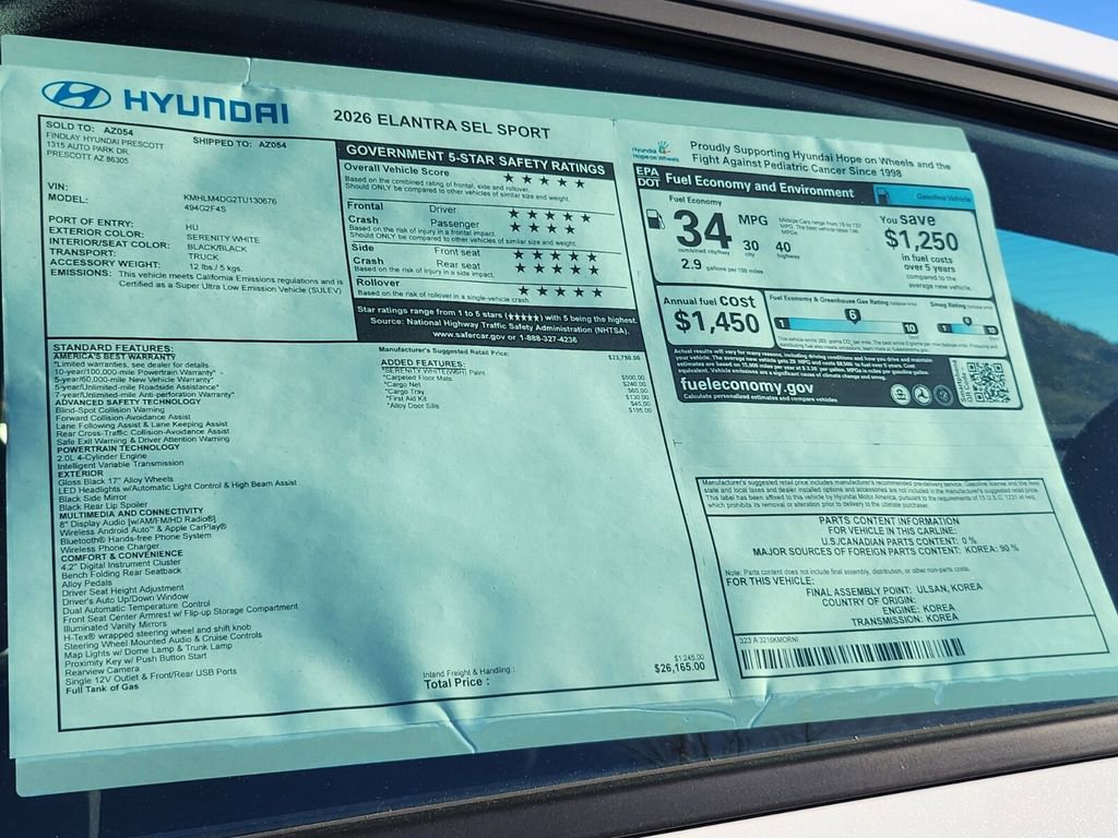 Certified 2026 Hyundai Elantra Sport image 31