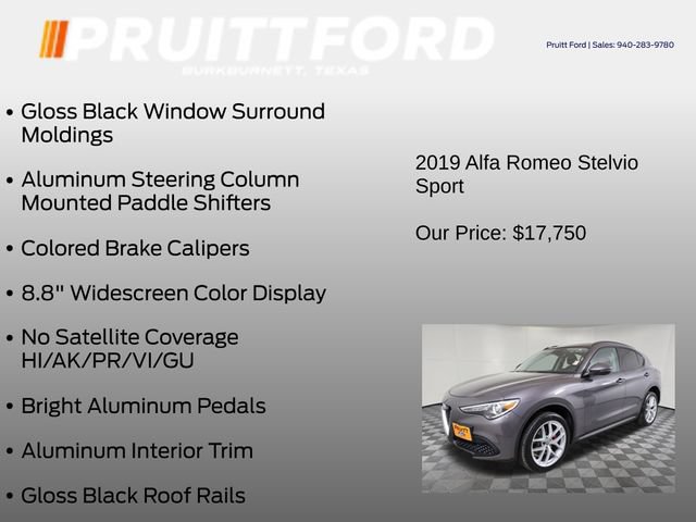 Used 2019 Alfa Romeo Stelvio Sport w/ Quick Order Package 22K Sport RWD image 31
