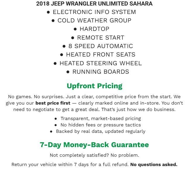 Used 2018 Jeep Wrangler Unlimited Sahara image 2