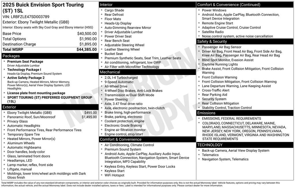 New 2025 Buick Envision Sport Touring image 6