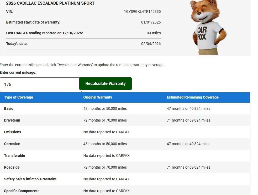 Used 2026 Cadillac Escalade Platinum Sport w/ LPO, Floor Liner Package image 64