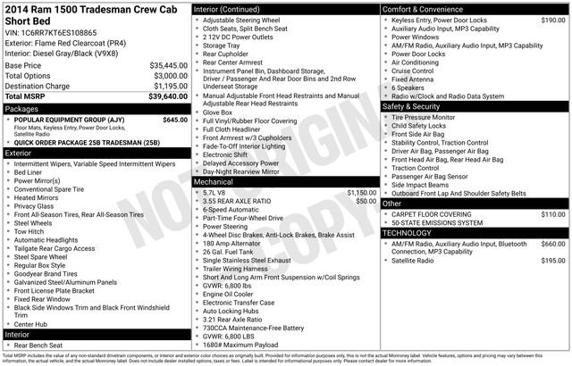Used 2014 RAM 1500 Tradesman w/ Popular Equipment Group image 33
