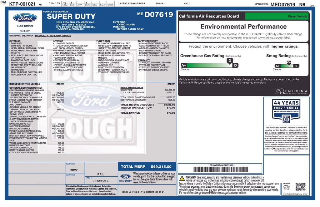 Used 2021 Ford F250 XLT w/ Tremor Off-Road Package image 2