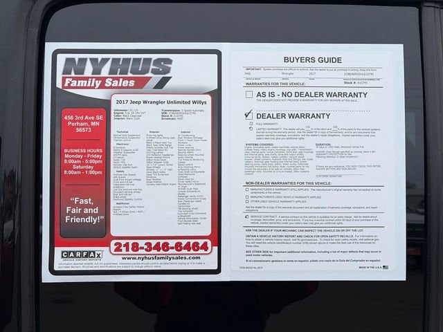 Used 2017 Jeep Wrangler Unlimited Willys image 44