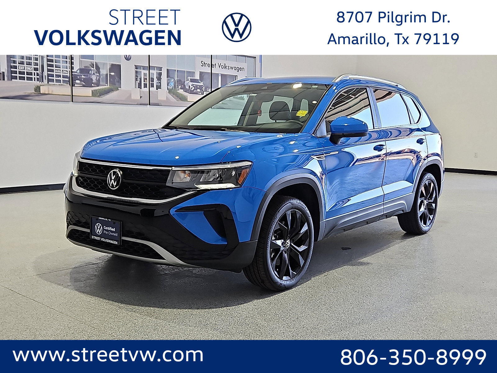 Certified 2023 Volkswagen Taos SE w/ Black Wheel Package FWD image 1