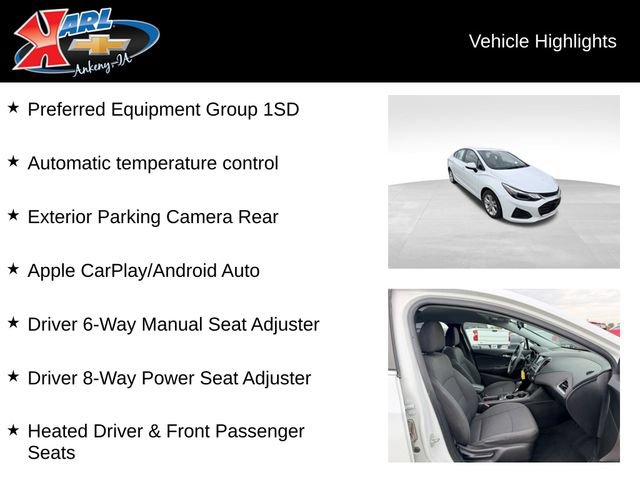 Certified 2019 Chevrolet Cruze LT w/ LT Fleet Convenience Package FWD image 2