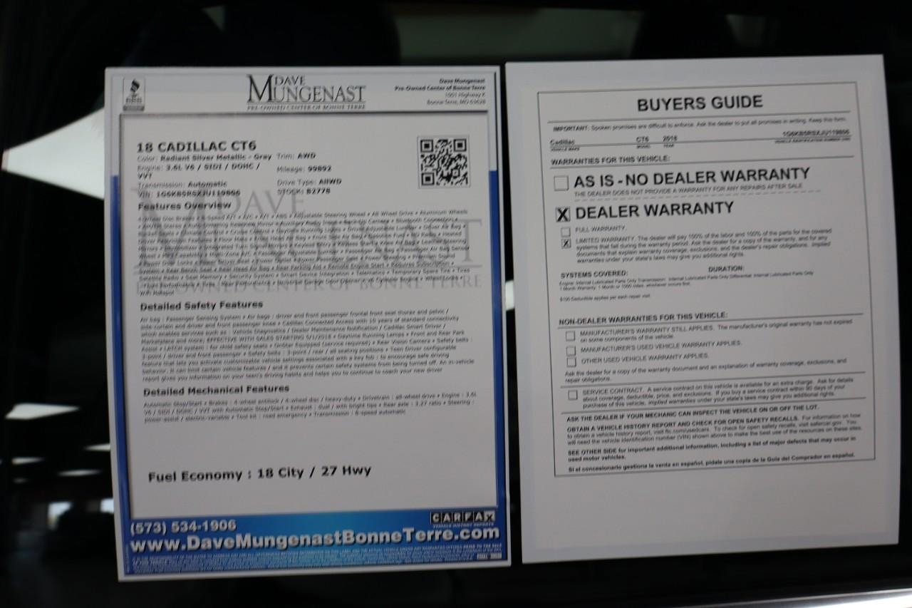 Used 2018 Cadillac CT6 3.6 AWD image 23