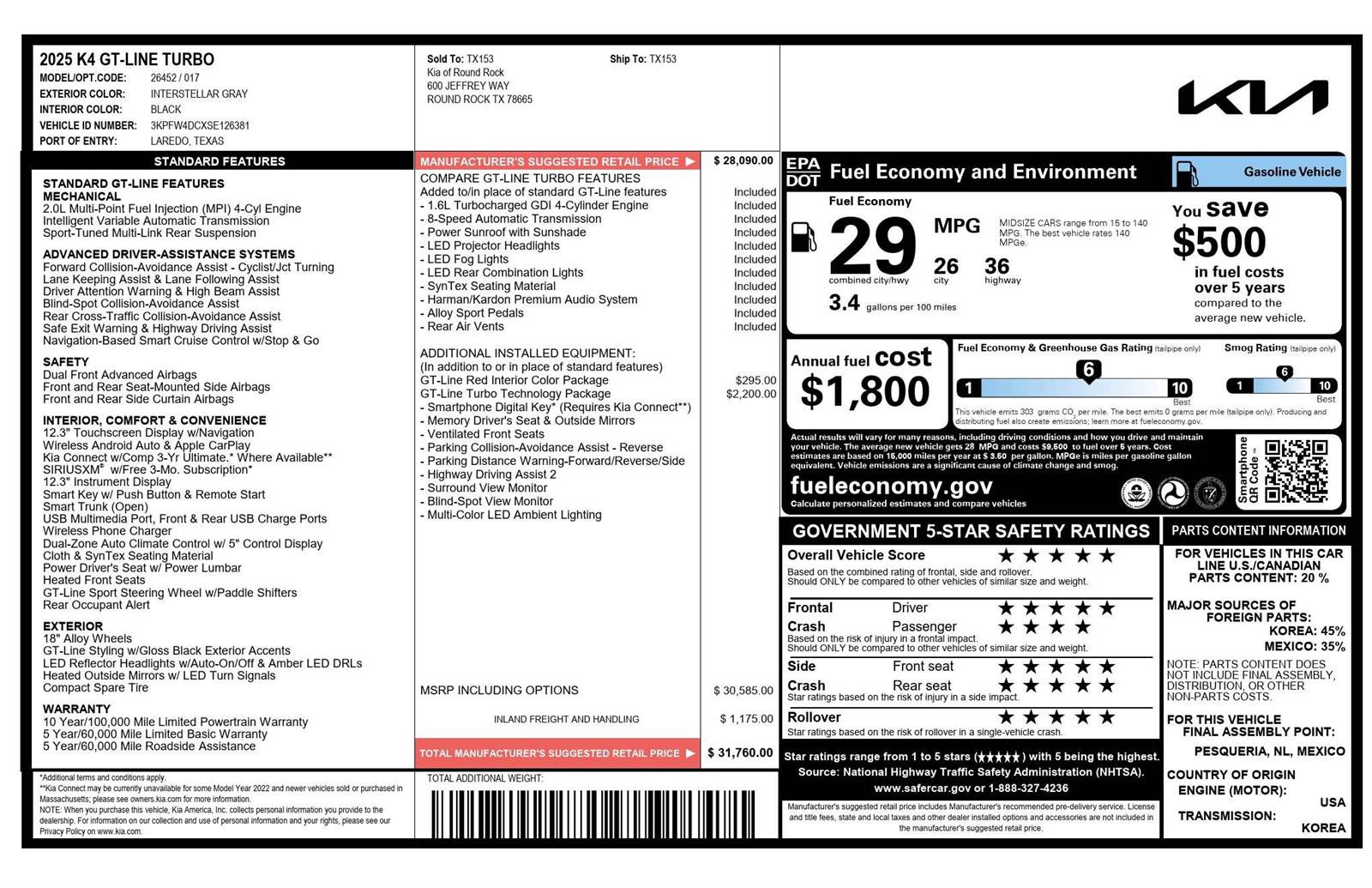 Used 2025 Kia K4 GT-Line Turbo image 27