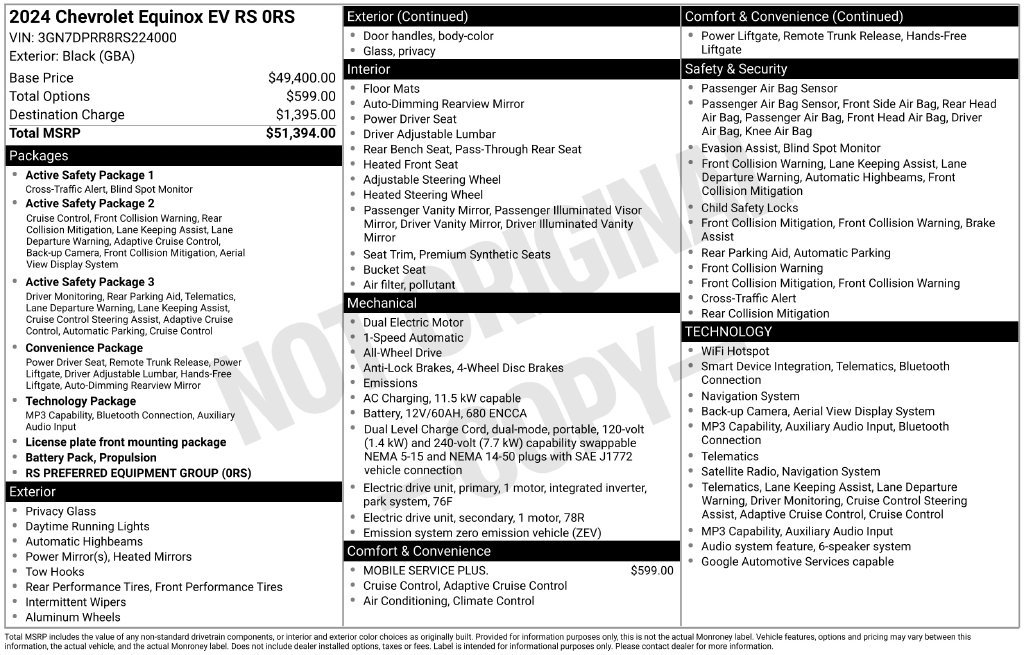 Used 2024 Chevrolet Equinox EV RS AWD/4WD image 39