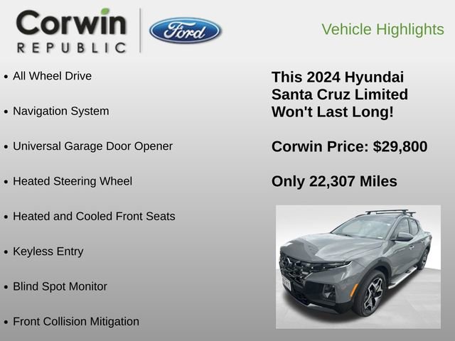 Used 2024 Hyundai Santa Cruz Limited AWD/4WD image 6