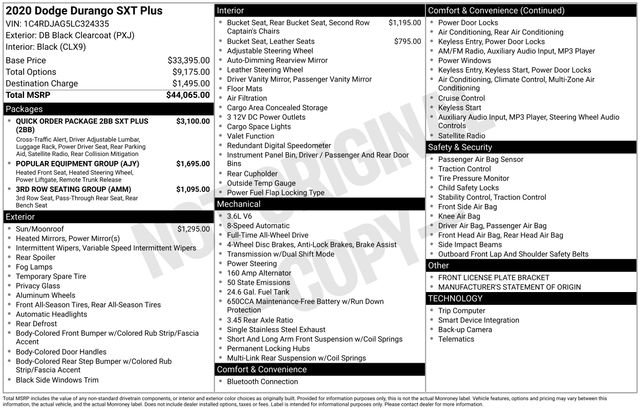 Used 2020 Dodge Durango SXT AWD/4WD image 15