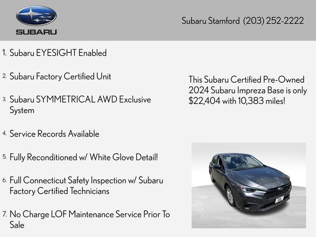 Certified 2024 Subaru Impreza 2.0i AWD/4WD image 2