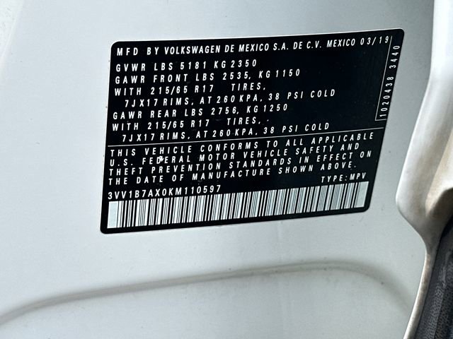 Used 2019 Volkswagen Tiguan S w/ Driver Assistance Package image 35