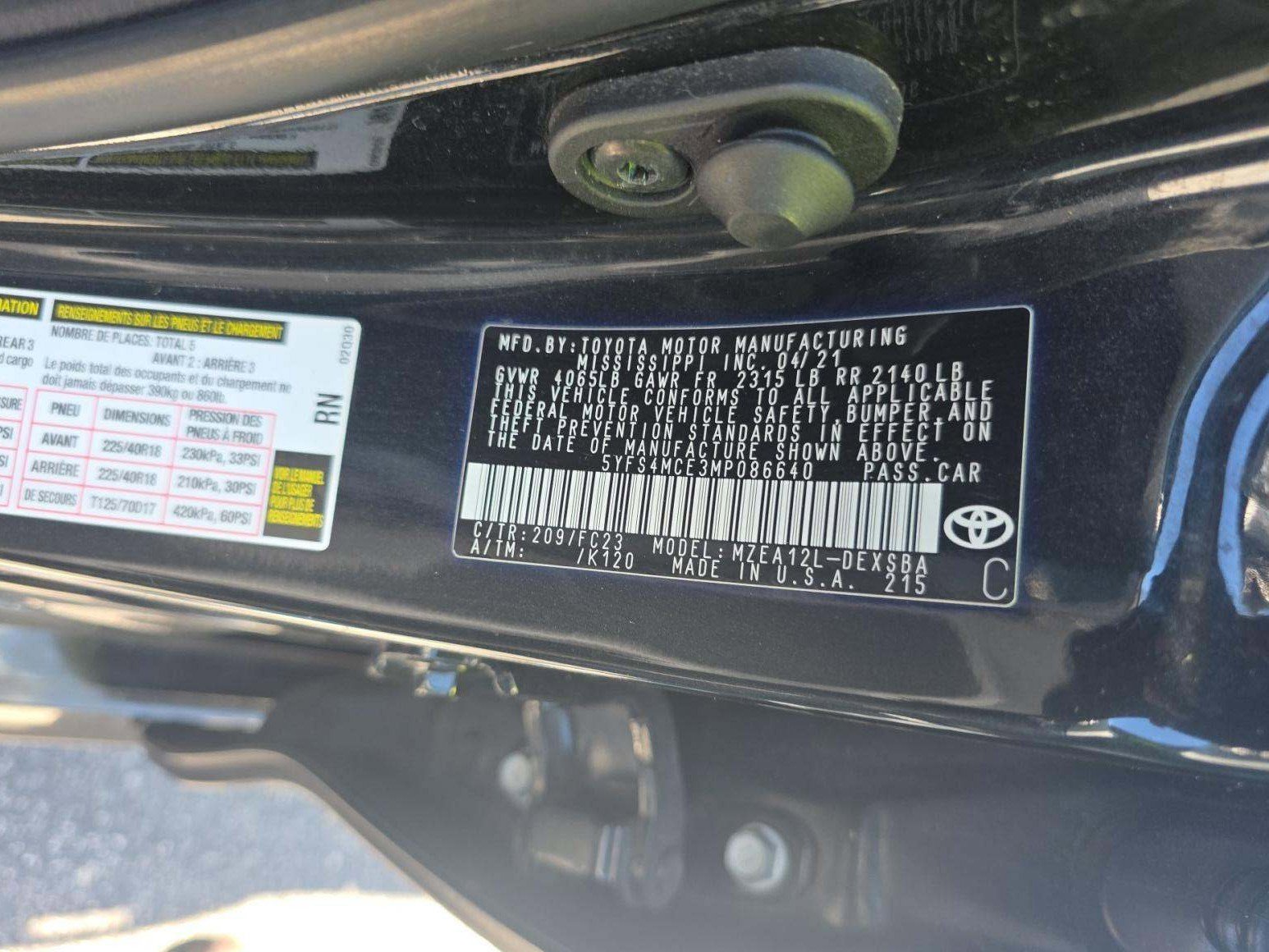 Used 2021 Toyota Corolla SE FWD image 11