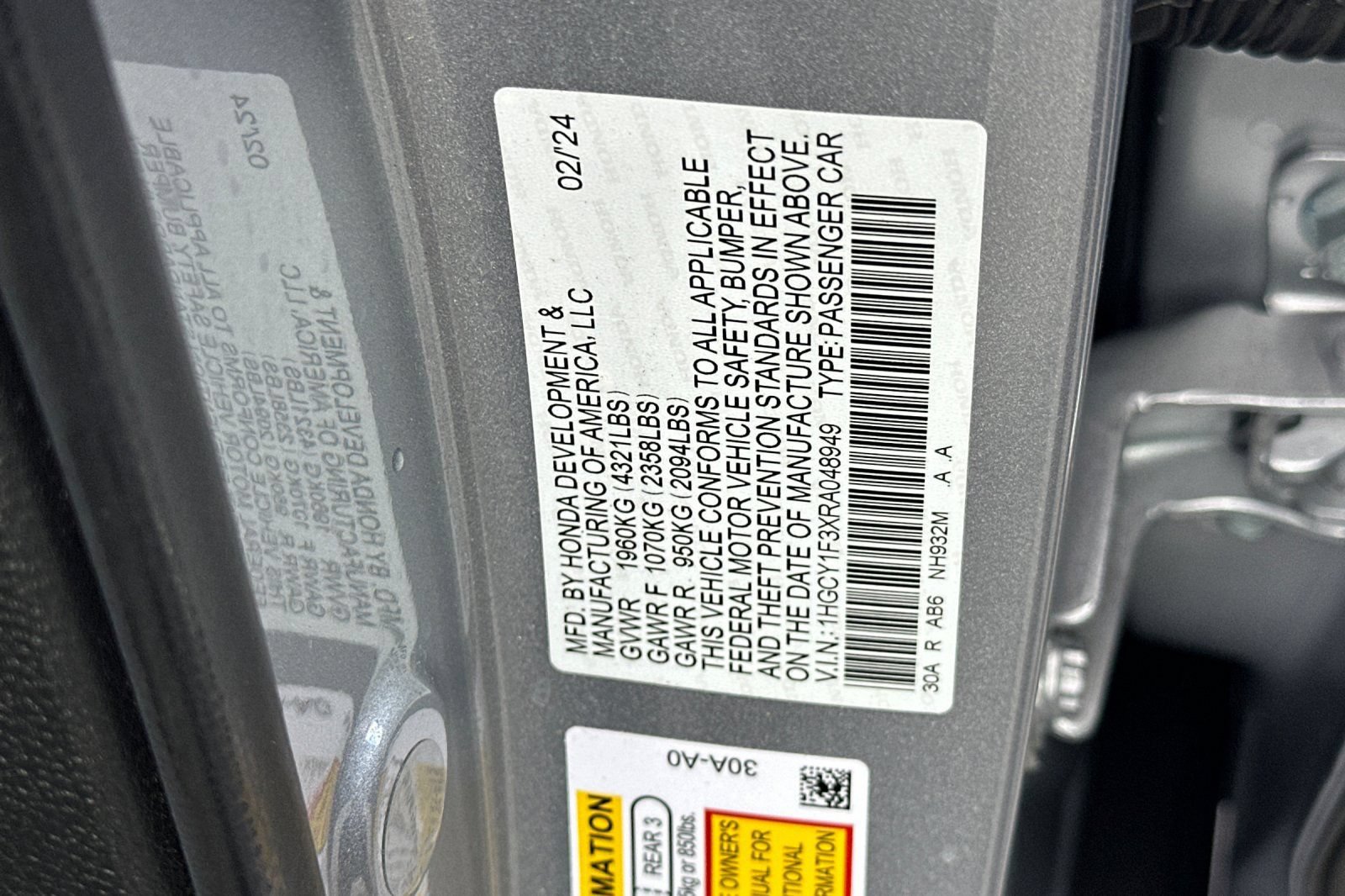 Certified 2024 Honda Accord EX image 27
