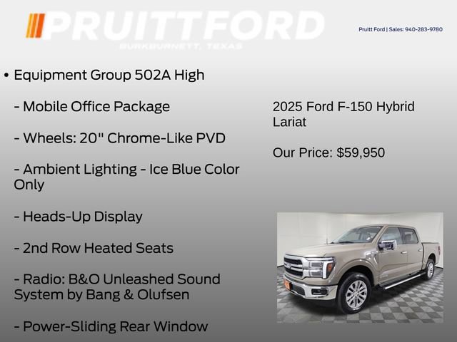 Used 2025 Ford F150 Lariat w/ Equipment Group 502A High AWD/4WD image 7