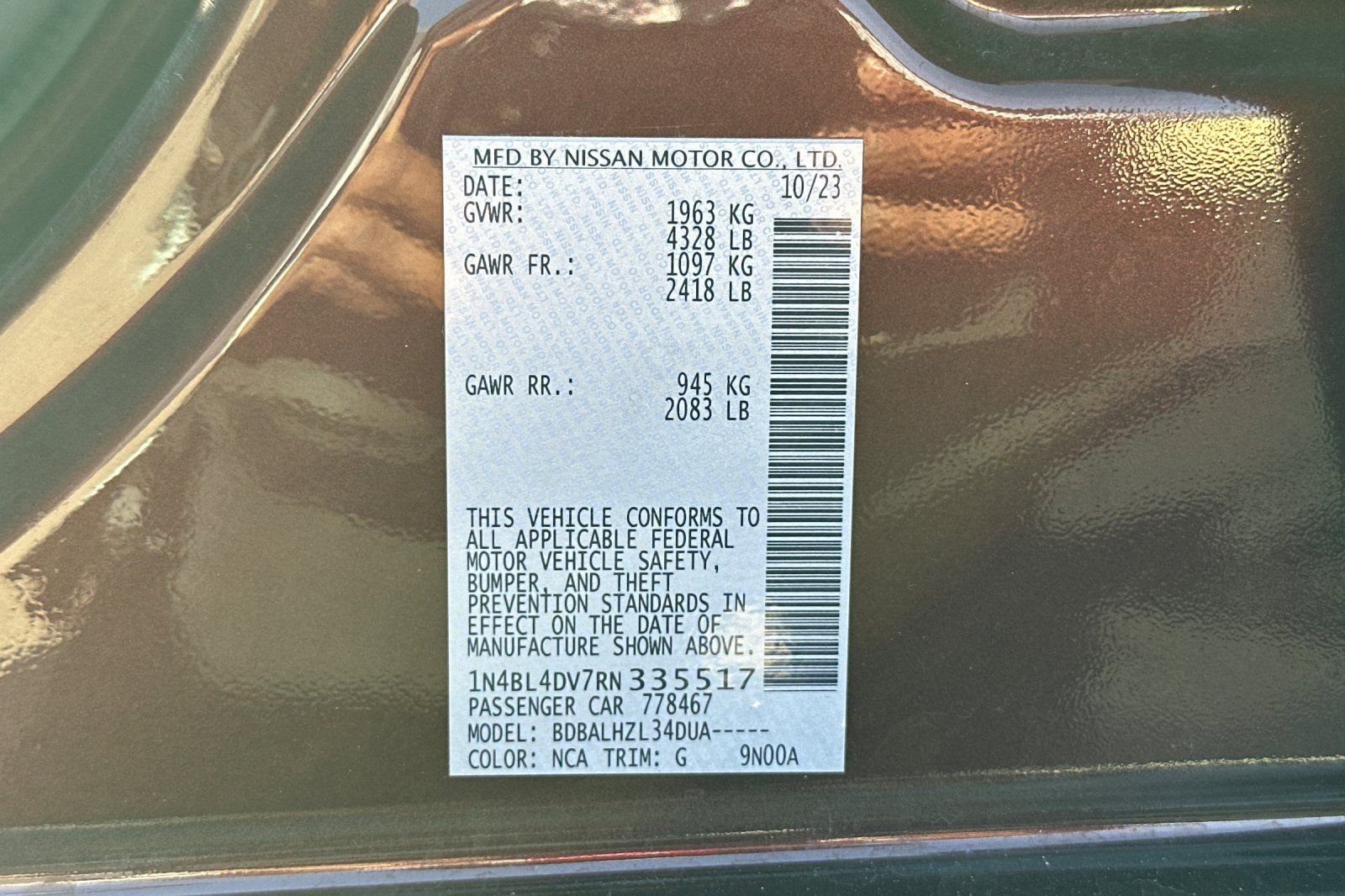 Certified 2024 Nissan Altima 2.5 SV image 33