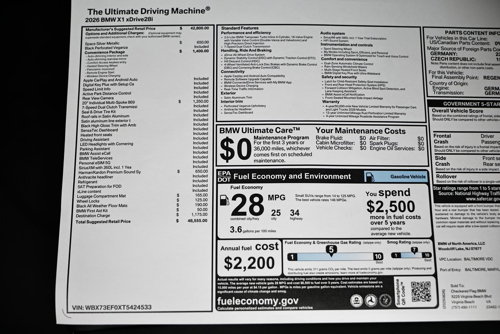 New 2026 BMW X1 xDrive28i w/ Convenience Package image 41
