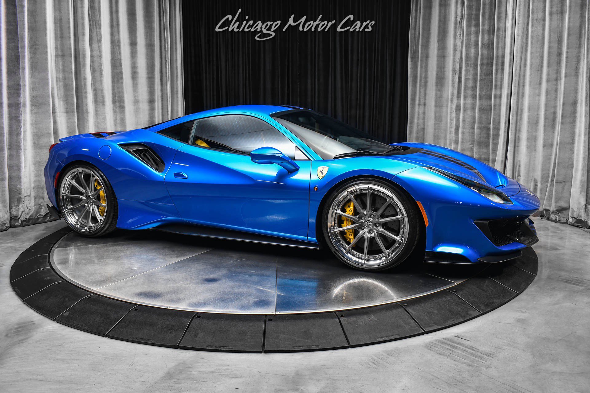 Used 2020 Ferrari 488 Pista Coupe Blu Corsa HRE Wheels Ful image 6