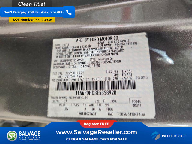Used 2014 Ford Fusion SE FWD image 16