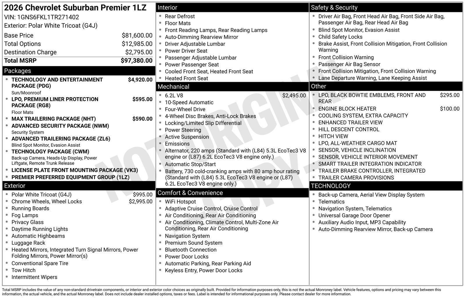 New 2026 Chevrolet Suburban Premier AWD/4WD image 37