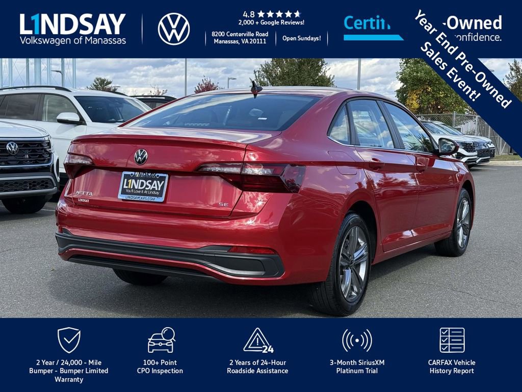 Certified 2024 Volkswagen Jetta SE w/ Panoramic Sunroof Package image 3