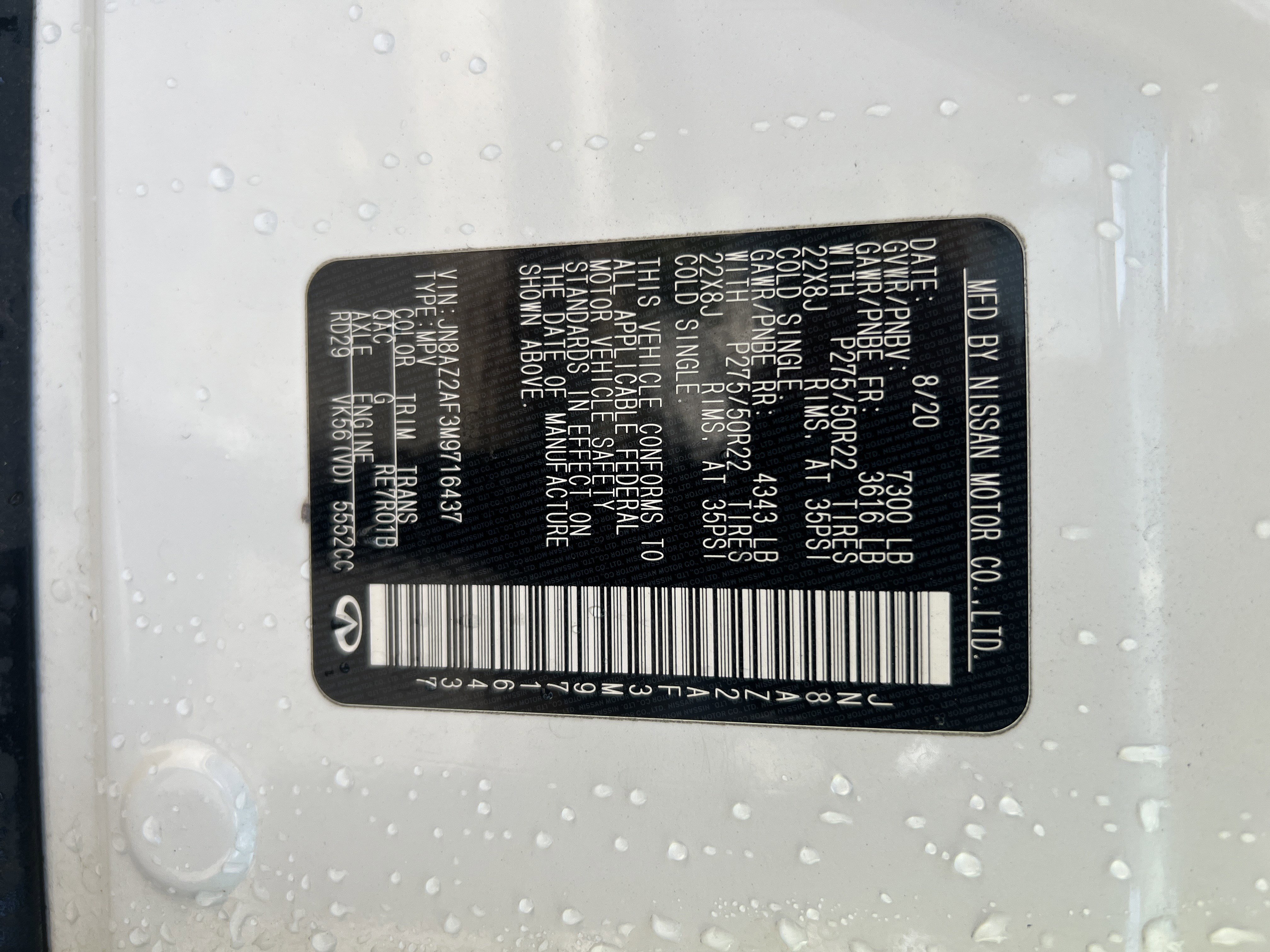 Used 2021 INFINITI QX80 Premium Select w/ Cargo Package image 37