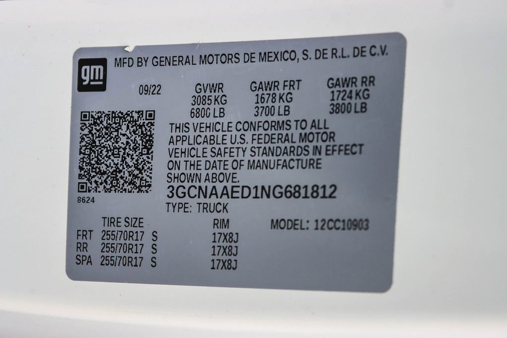 Used 2022 Chevrolet Silverado 1500 W/T image 11