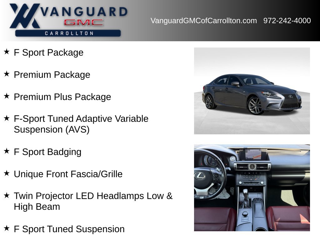 Used 2016 Lexus IS 350 w/ F Sport Package RWD image 6